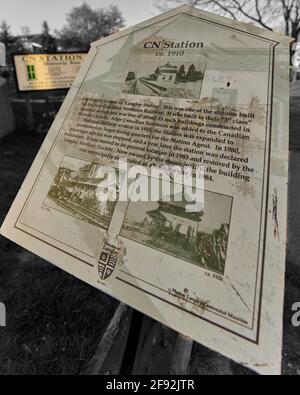 Historische Fort Langley CN Station Stockfoto