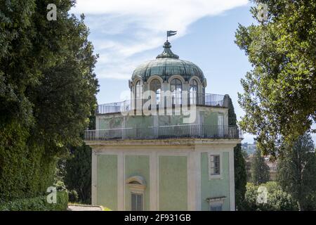 Vertikal des Kaffeehauses in den Boboli-Gärten in Florenz, Italien Stockfoto