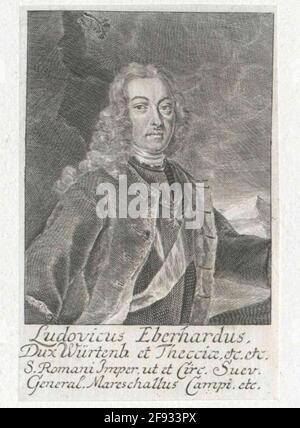 Eberhard IV Ludwig, Herzog von Württemberg Stecher: Bernigeroth, MartiDatum: 1712/1733 Stockfoto