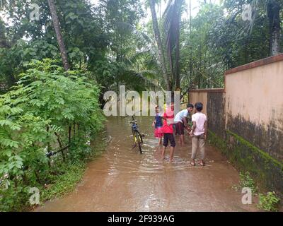 Hochwasser in kerala 2019 Stockfoto