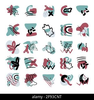 Set aus geometrischen Formen für abstrakte Hintergründe Stock Vektor