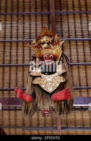 Barong, ein Panther-ähnliches Wesen in der balinesischen Mythologie, Bali, Indonesien Stockfoto
