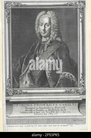 Georg Friedrich Karl, Markgraf von Brandenburg-Bayreuth Verlag: Enderes, Johann Jacobsecher: Windter, Johann Wilhelmverlagsort: Leipzig Stockfoto