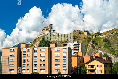 Basilika Valere in Sion, Schweiz Stockfoto