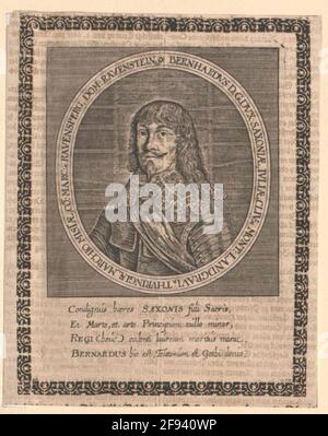 Bernhard, Prinz von Sachsen-Weimar. Stockfoto