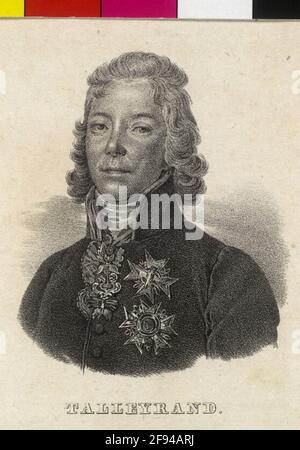 Talleyrand-Perigord, Charles Maurice Herzog Anonyme Lithographie Stockfoto