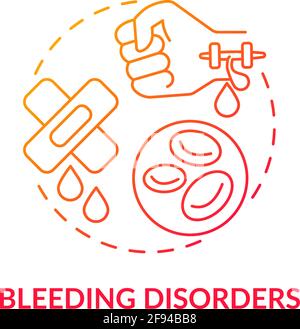 Symbol für das Konzept „Blutungsstörungen“ Stock Vektor