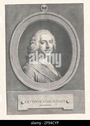 Argenson, Marc-Pierre de Voyer de Paulmy Count d '. Stockfoto