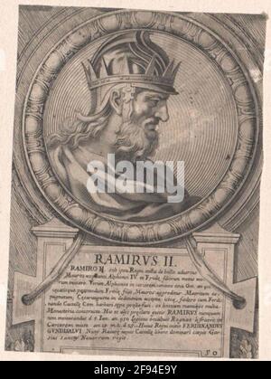 Ramiro II., König von León. Stockfoto