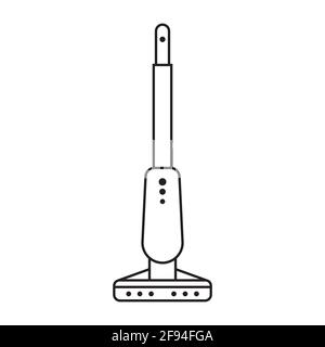 Elektrostaubsauger Ohne Akkuleistung, Akku-Staubsauger Ohne Akkuleistung. Schwarz-Weiß-Symbol. Vektorgrafik. EPS10 Stock Vektor