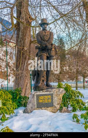 Statue des Erzherzog Johann in Bad Aussee in Österreich Stockfoto