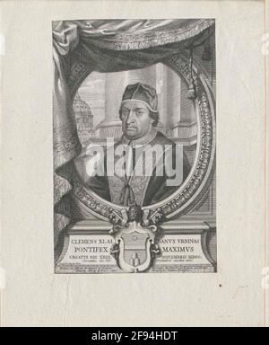 Klemens XI., Papa Drucker: Rossi, Domenico DE (1691) Datierung: 1700 / 1725Druck: Rom Stockfoto