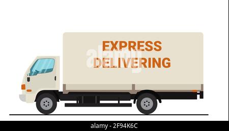 Expresslieferung Service LKW Symbolvektor Illustration Stock Vektor