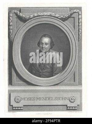 Mendelssohn, Moses Verlag: Bause, Johann Friedrichmaler: Graff, Anton (1736) Stecher: Bause, Johann Friedrich Stockfoto