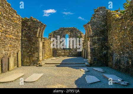 Kathedrale der Heiligen Peter und Paul in Glendalough, Irland Stockfoto