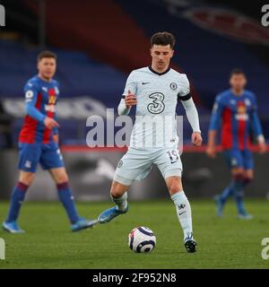 London, Großbritannien. April 2021. Mason Mount of Chelsea in Aktion während des Premier League-Spiels zwischen Crystal Palace und Chelsea im Selhurst Park, London, England am 10. April 2021. Foto von Ken Sparks. Nur zur redaktionellen Verwendung, Lizenz für kommerzielle Nutzung erforderlich. Keine Verwendung bei Wetten, Spielen oder Veröffentlichungen einzelner Clubs/Vereine/Spieler. Kredit: UK Sports Pics Ltd/Alamy Live Nachrichten Stockfoto