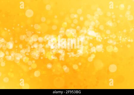 Abstrakter gelber Bokeh-Hintergrund. Stockfoto