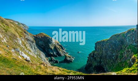 Zerklüftete Küste der Halbinsel Howth in der Nähe von Dublin, Irland Stockfoto