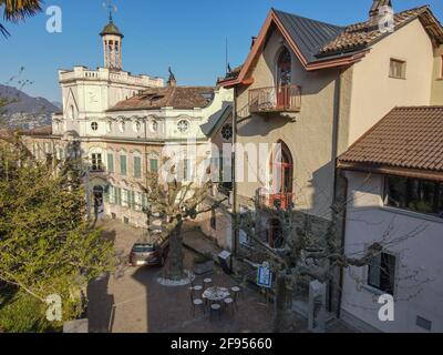 Museum und Haus, in dem sich der Schriftsteller Hermann Hesse aufhielt Montagnola im italienischen Teil der Schweiz Stockfoto