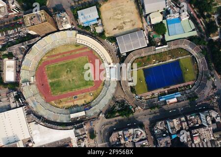 Dhaka, Bangladesch - 06. April 2021: Bangabandhu National Stadium und Maulana Bhasani Hockey Stadium in Dhaka in Bangladesch. Stockfoto