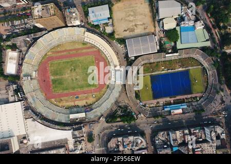 Dhaka, Bangladesch - 06. April 2021: Bangabandhu National Stadium und Maulana Bhasani Hockey Stadium in Dhaka in Bangladesch. Stockfoto