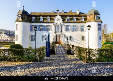 Wasserburg in Bottmingen, Gemeinde im Bezirk Arlesheim des Kantons Basel-Land, Schweiz. Stockfoto