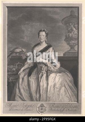 Marie Josefa, Erzdukez in Österreich Stecher: Schmidt, Georg FriedrichDatierung: 1743 / 1775Factable Genesis: Berlin Stockfoto