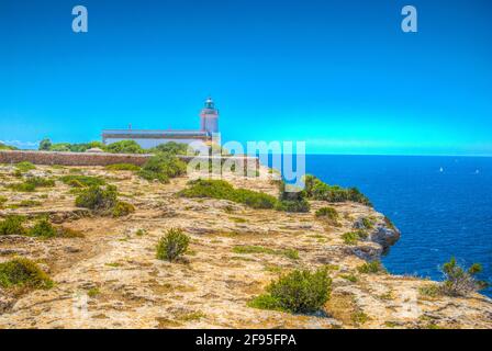 Far de Cap Blanc auf Mallorca, Spanien Stockfoto