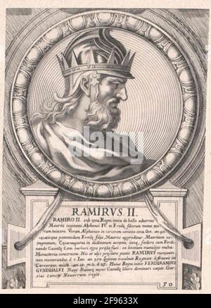 Ramiro II., König von León. Stockfoto