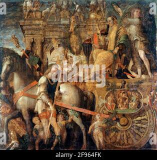 Julius Caesar, Gemälde in der Serie 'die Triumphs of Caesar' von Andrea Mantegna (1431-1506), Tempera auf Leinwand, ca. 1484-92 Stockfoto