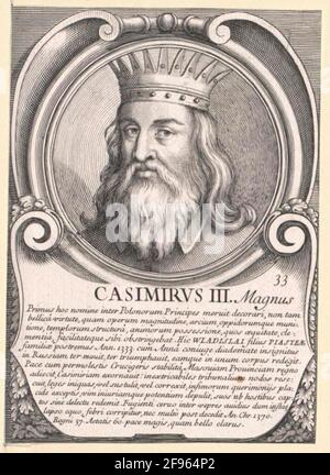 Kasimir III., der große König von Polen. Stockfoto