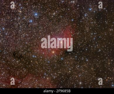 Der Tulpennebel SH2-101 im Sternbild Schwan. Fotografiert mit dem 1m-Teleskop. Stockfoto