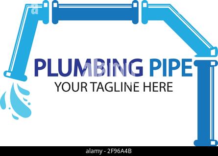 Rohr Klempnerlogo Vektor Design-Vorlage, Klempnerlogo Vektor Design-Vorlage. Wasserpfeife Logo Design.Leaking Wasser-Logo, Designkonzept, Kreativ Stock Vektor
