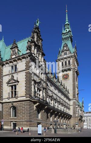 Deutschland, Hamburg, Rathaus Stockfoto