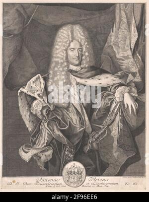 Anton Ulrich, Herzog von Braunschweig-Wolfenbüttel Stecher: Wolfgang, Andreas Matthäus Stockfoto