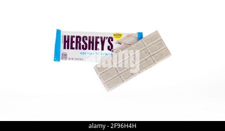 Hershey’s Plätzchen ’n Creme Candy Bar Stockfoto