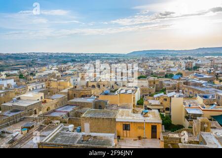 Luftaufnahme von Xewkija auf Gozo, Malta Stockfoto