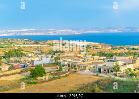 Luftaufnahme von Xewkija auf Gozo, Malta Stockfoto