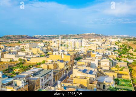 Luftaufnahme von Xewkija auf Gozo, Malta Stockfoto
