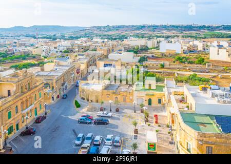 Luftaufnahme von Xewkija auf Gozo, Malta Stockfoto