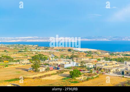Luftaufnahme von Xewkija auf Gozo, Malta Stockfoto