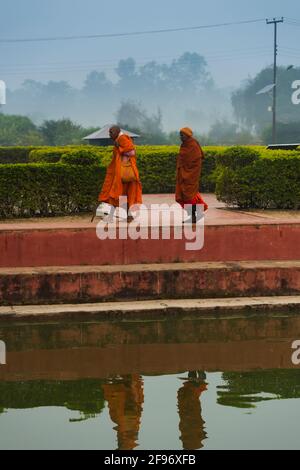 Der heilige Garten, hinduistisches Sonnenfest Chhat Puji Stockfoto