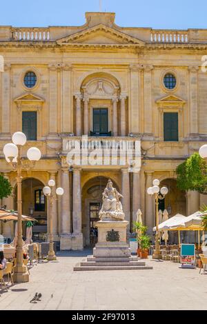 Ansicht der Nationalbibliothek in Valletta, Malta Stockfoto