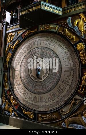 Astronomische Uhr in der Kathedrale von Lund, lutherische Kirche in Lund, Scania, Schweden Stockfoto