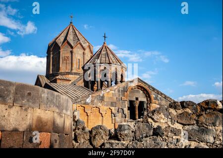 Hovhannawank Kloster aus dem 13. Jahrhundert im Dorf Ohanavan, Armenien Stockfoto