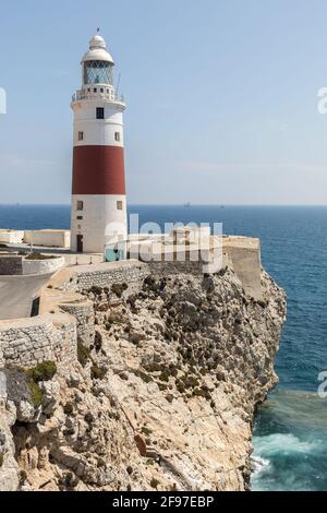 Trinity House Lighthouse, Europa Point, Gibraltar Stockfoto