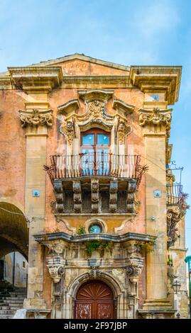 Palazzo della cancelleria in Ragusa, Sizilien, Italien Stockfoto