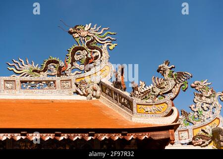 Vietnam, Hue, Chua Tu Hieu Pagode Stockfoto