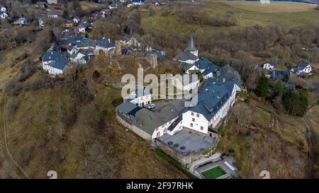 Das Burgdorf Kronenburg bei Dahlem, Eifel, Nordrhein-Westfalen, NRW, Deutschland Stockfoto