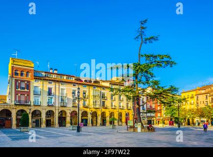 Blick auf die plaza del Mercado in der spanischen Stadt logrono Stockfoto